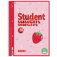 BRUNNEN Blok kolegij A4 karo 80L perforacija 4 rupe Fruity Love 10-67928-522