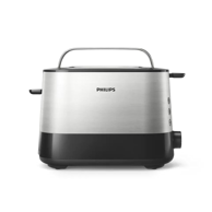 PHILIPS Viva Collection toster HD2638/90, 7 stupnjeva, 2 kriške, crni/nehrđajući čelik