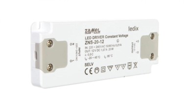 ZAMEL Tanko LED napajanje ZNS-20-12, 12 V DC, 20 W