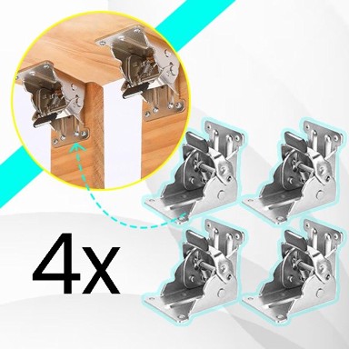 NETSCROLL Sklopivi set mehanizama zaključavanja za produživi stol i stolicu FlexFold, 4 dijela
