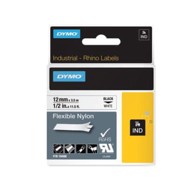DYMO Rhino traka 12 mm × 3,5 m, crna/bijela, savitljivi najlon (18758)