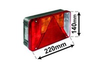 VAN WEZEL Zadnje svjetlo za prikolicu desno maglenka/svjetlo broja 220X140X60 9902926