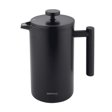 KING HOFF French press 1 l s drvenom drškom, mat crni