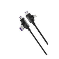 XO Kabel NB237, 4-u-1 USB + USB-C na Lightning + USB-C, 1 m