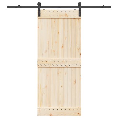 Pribor za klizna vrata, 200 cm, čelik, crna