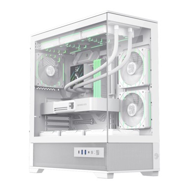 GAMEMAX Kućište računala VISTA 2 AW, E-ATX/ATX/Mini-ATX/Mini-ITX, Midi Tower, 1x 120 mm, bijela