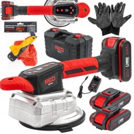 RED TECHNIC Vibracijska ručka s vakuumskom čašom, 150 mm, nosivost 100 kg, 21 V, 2 x 2 Ah