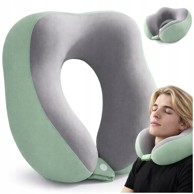 MG Putni jastuk Neck Pillow, zeleni / sivi