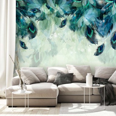 Foto tapeta Emerald Feathers 300x210