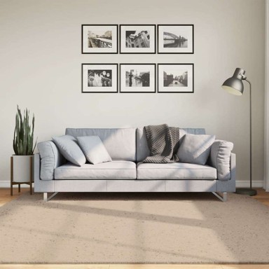 Tepih HUARTE, kratka vlakna, bež, 200x200 cm