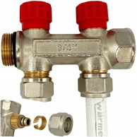 Wärmer razdjelnik pex 3/4 16 mm 2 sekcije za podno grijanje, toplu vodu i sanitarne instalacije