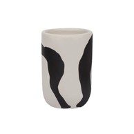 METTE DITMER DENMARK Crno-bijela keramička čašica za četkice za zube Icon 