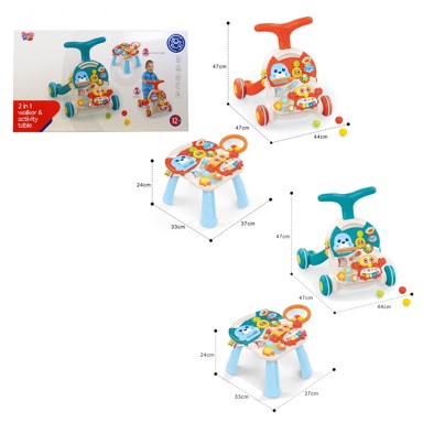 DENIS Bebi guralica i stolić, 2u1, glazba, svjetlo, na bat, 2s