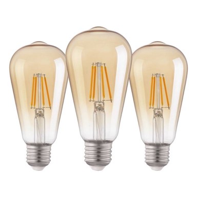 EGLO LED žarulja Filament Amber, 4W, 400 lm, 2200K, ST64, 3/1