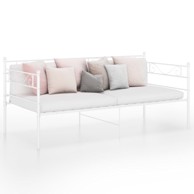 Okvir za krevet na razvlačenje bijeli metalni 90 x 200 cm