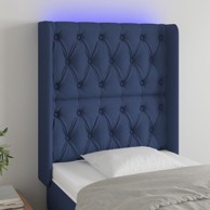 LED uzglavlje plavo 83 x 16 x 118/128 cm od tkanine