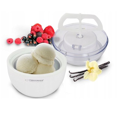 ESPERANZA aparat za izradu sladoleda, 600 ml, bijela