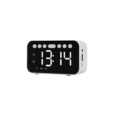 MIKADO Bluetooth zvučnik MD-W5, 5W, 500mAh, SD, USB, budilica, bijeli