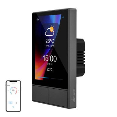 SONOFF Pametna WiFi upravljačka ploča Nspanel, crna, 120 mm
