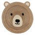 FLAIR RUGS Juten dječji tepih u prirodnoj boji 100x100 cm Bertie Bear 
