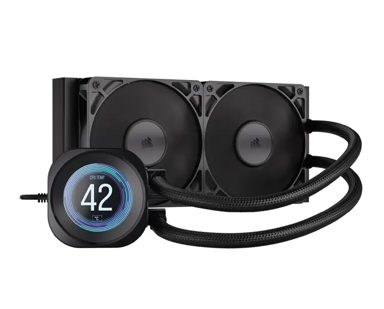 CORSAIR AiO vodeno hlađenje Nautilus RS 240 LCD, ARGB rasvjeta, LCD zaslon, radijator 240 mm, crna