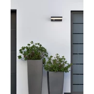 NOVA LUCE Dyn vanjska zidna svjetiljka led 1,5w/3000k/152lm/ip65/antracit senzor solar nl9190101