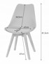 Set stol i stolice, 80 x 80 cm, 4 stolice MARK, crna