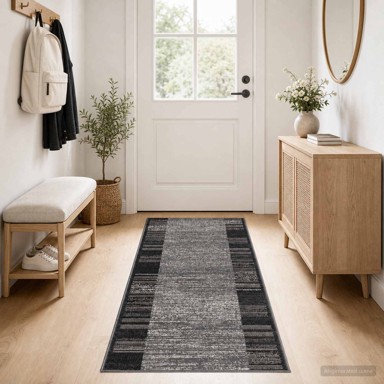 Trkački tepih Flornes tkani PP 7 mm, sivi