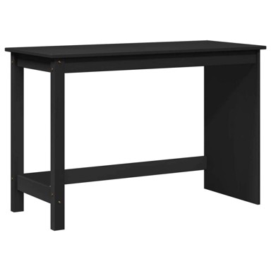 Stol od punog borovog drva 112x50x75 cm, crna