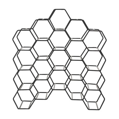 LIGHT & LIVING Salbris stalak za vino, metalni, 12 boca, crni