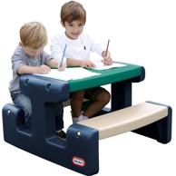 LITTLE TIKES Dječji piknik stol za vrt, plavo-zeleni