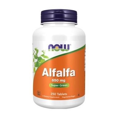 NOW Alfalfa, 650 mg, 250 tableta