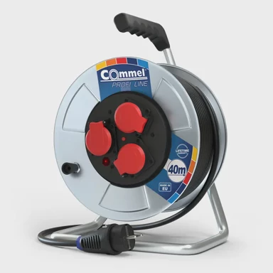 COMMEL 0930 kabelska motalica na metalnom bubnju 280 mm, monofazna, 16 a 230 v ~ 3500 w