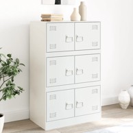 Komoda bijela 67 x 39 x 107 cm čelična