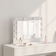 Ogledalo za toalet s LED svjetlima 60x45x18 cm, bijelo