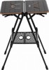 NIKCORP Sklopivi radni stol s 454 kg nosivosti, 70 × 65 cm radna ploča, MDF i čelik, 7 razina podesive visine 60-92 cm, sustav stezanja, modularni, set s priborom