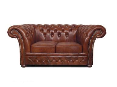CHESTERFIELD Dvosjed Winfield Basic Luxe Leather, 2-sjedišta, Cloudy Brown Old