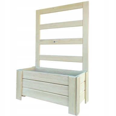 BE Velika vrtna saksija od drveta s pergolom 120x38x38 cm