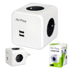 LED line razdjelnik utičnica 4 utičnice + 2 USB 2.1 A/5 V aura linija cube 16 A 230 V