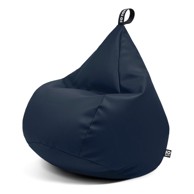 SO SOFT? Tamno plava dječja vreća za sjedenje od imitacije kože Drop M 