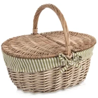 ORION Piknik košara 730565, zatvorena, s poklopcem, 42 × 32 × 35 cm, prirodno pruće