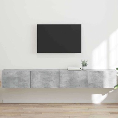 TV zidni ormar, 2 komada, Beton 60 x 31 x 29.5 cm, konstruirano drvo