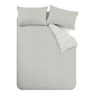 CATHERINE LANSFIELD Flanelska posteljina Stripe 230x220 cm za bračni/produženi krevet Zelena