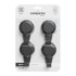 COMPACTOR Set s 4 crne samoljepljive kukice Bestlock Black Small Hooks, ⌀ 5,4 cm