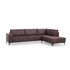 SCANDIC Smeđa kutna garnitura od imitacije kože (s desnim kutom) Copenhagen, 289x213x85 cm