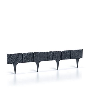 Dekorativni rubnjaci za vrt 390 cm, antracitna siva