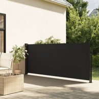 Uvlačiva bočna tenda 140 x 600 cm crna