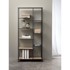 UNIQUE FURNITURE Crna/u prirodnoj boji biblioteka u dekoru hrasta 80x180x35 cm Altino 