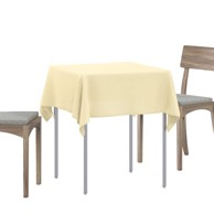 Tkanina za stol kvadratna 140 x 140 cm od poliestera, krem bijela