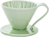 CAFEC keramički dripper za kavu Arita Flower, veličina 1, zeleni, CFD-1GR